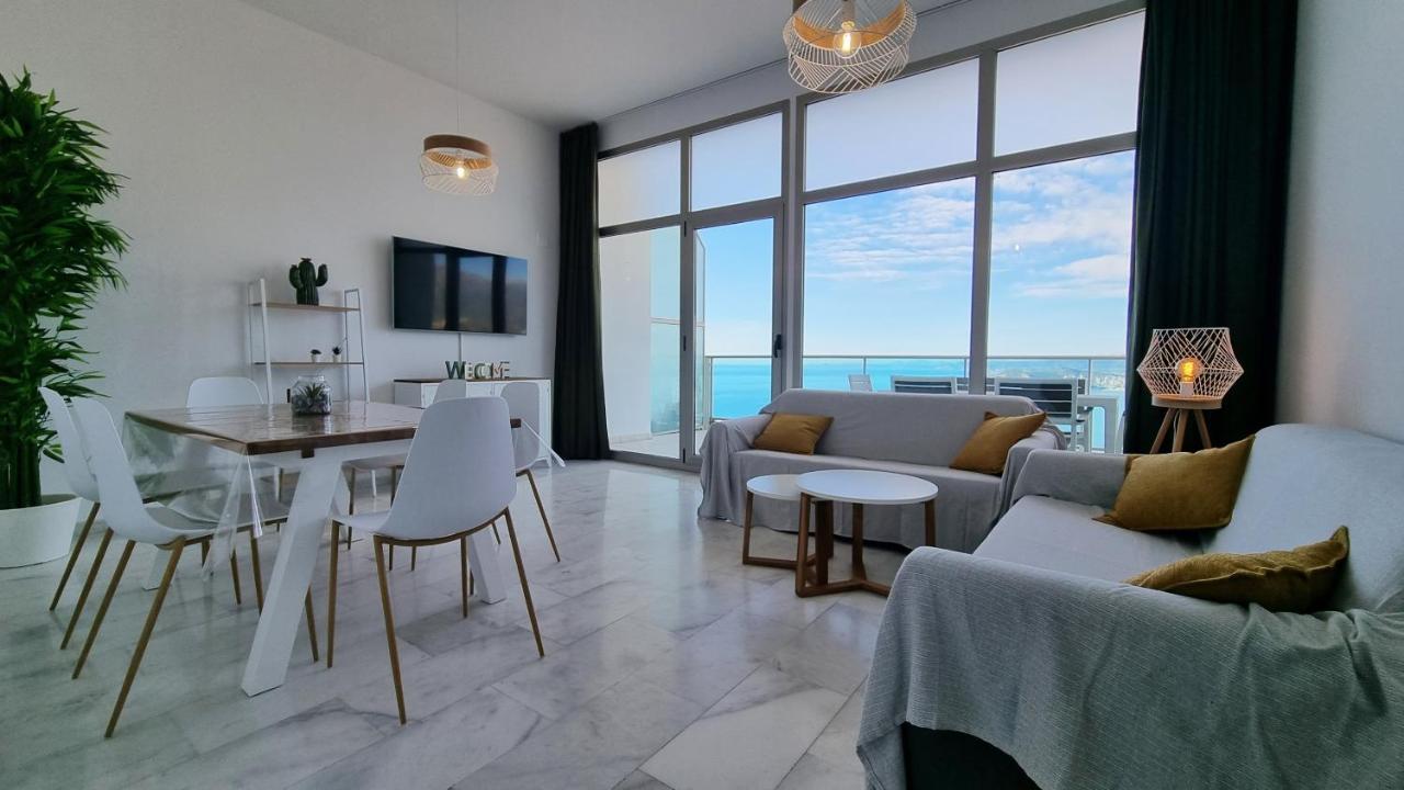 Skyline 41 Gran Lujo, Terraza Grande Y Vistas Al Mar - Planta 41 Daire Benidorm Dış mekan fotoğraf